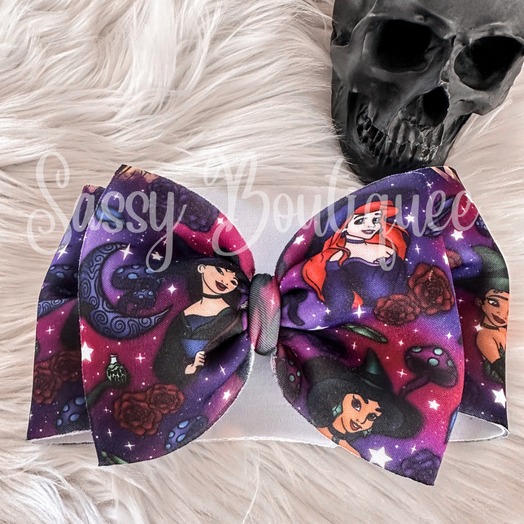 PRINCESS WITCH PUFF HEADWRAP BOW