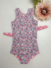 Load image into Gallery viewer, Unicorn/Polkadots One Piece Reversible Swimsuite
