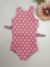 Load image into Gallery viewer, Unicorn/Polkadots One Piece Reversible Swimsuite
