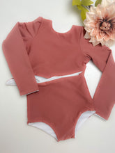 Load image into Gallery viewer, Long Sleeve Reversible Two Piece Swimsuite
