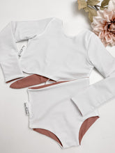 Load image into Gallery viewer, Long Sleeve Reversible Two Piece Swimsuite
