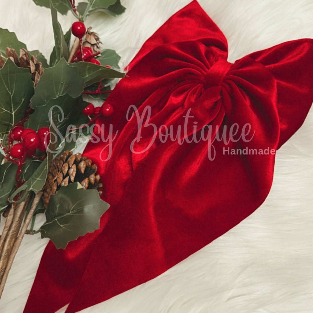 Vintage Red Velvet Bow