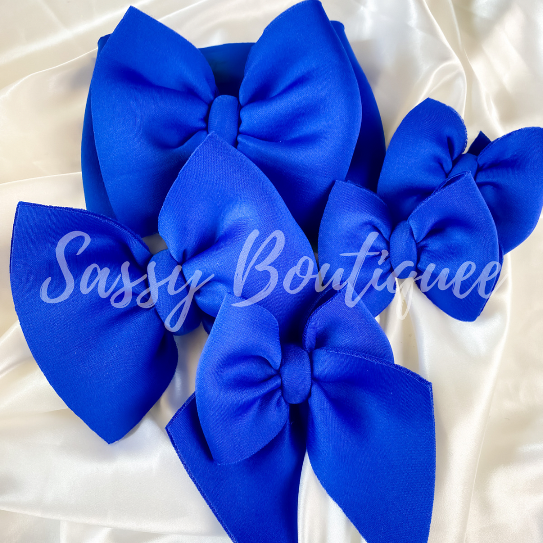 Royal Blue Puff Bows