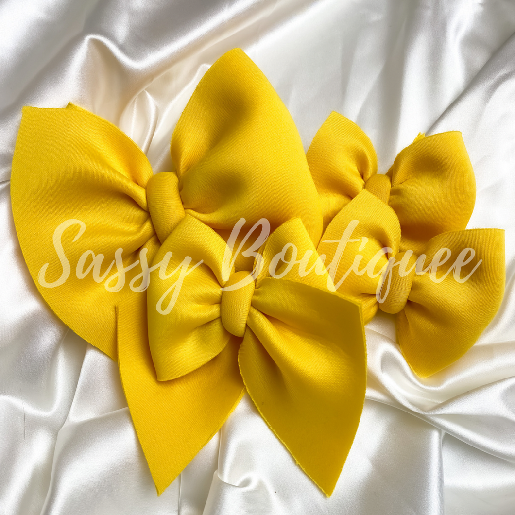 SunFlower Yellow Puff Bow