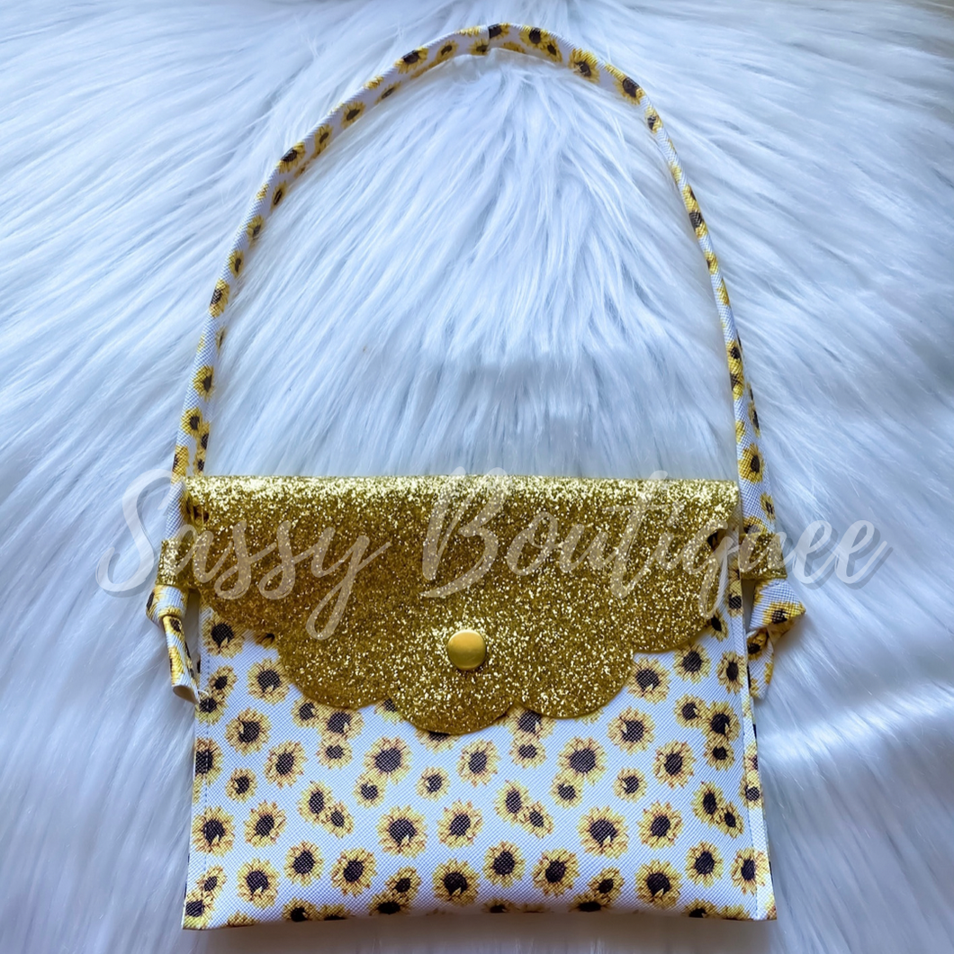 Sunflower fuax leather purse