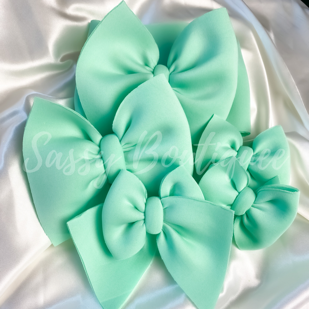 Mint Puff Bows