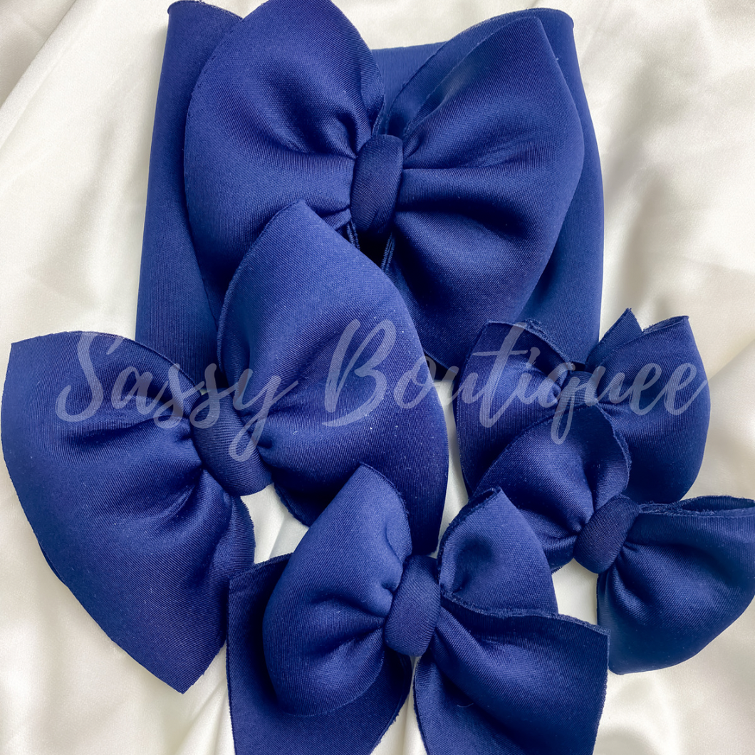 Navy Puff Bow